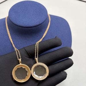 Collar con Colgante de Caja Redonda de Latón Personalizada con Foto, Caja Transparente Abrible DIY, Chapado en Oro, para Mujer - Product Image 5