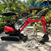 Produsen ZIVEAO dari Tiongkok, Harga Murah, Excavator Mini Crawler Standar Bersertifikasi EPA dengan Kabin Opsional