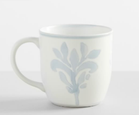Mug à café en porcelaine motif feuille bleu clair, design moderne, compatible lave-vaisselle et micro-ondes, portable pour la maison et le bureau