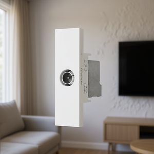 Prise TV murale blanche Zen Line 100 mm pour connexion d'antenne - Product Image 3