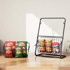 Modern Stainless Steel Standing Type Double Tier <b>Kitchen</b> <b>Storage</b> Racks for Snacks Sundries Towel <b>Storage</b> - Product Image 3