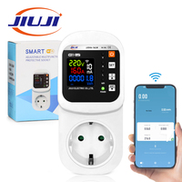 Prise intelligente JIUJI TUYA WiFi avec protection contre les fuites, enregistreur de consommation, protection contre les surtensions et les surcharges, contrôle à distance pour la maison