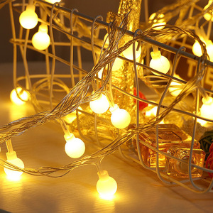 <span class=keywords><strong>Guirlande</strong></span> <span class=keywords><strong>lumineuse</strong></span> à boules LED YN pour décorations de Noël intérieures/extérieures, 5 m, 50 LED, 8 modes, alimentation USB, blanc chaud - Product Image 2