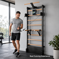 Station d'entraînement multifonctionnelle murale intelligente commerciale avec barre de traction et poulie à câble pour le fitness