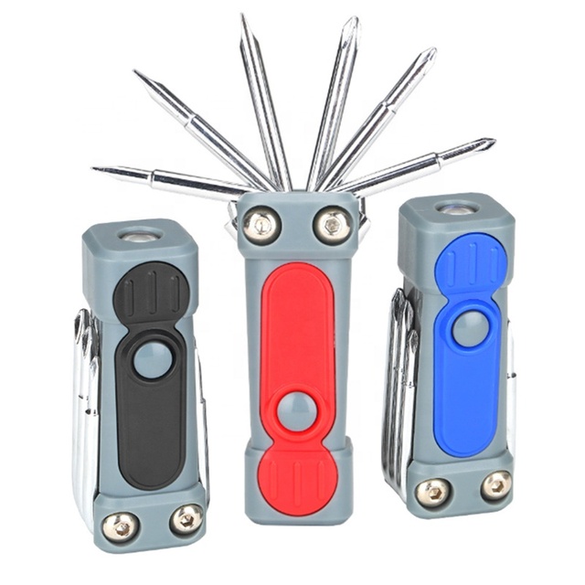Multifunction Screwdriver LED Torch Light Other Camping Outdoor Portable Flashlight  Household Necessary Repair Kit