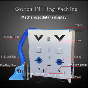 Semi-Automatic Plush Soft Sofa Cotton Fiber Making Stuffed Animals Toy Pillow <b>Filling</b> Machine - Product Image 4