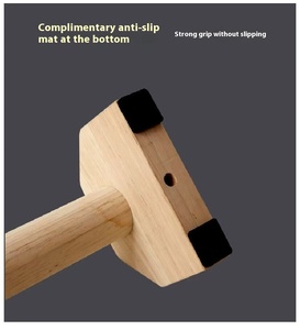 Supports de pompes en bois de haute qualité, épaissis et renforcés, améliorent la stabilité pendant l'exercice - Product Image 3