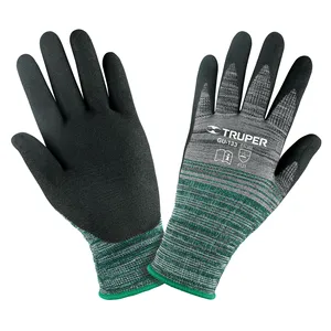 Guantes de nailon BOX 6 recubiertos con nitrilo arenoso, G, TRUPER - Product Image 1