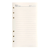 Carnet A6 à feuilles mobiles pour l'école, papier vierge quadrillé/à points, 60 feuilles, noyau intérieur, recharge double adhésive, vente en gros
