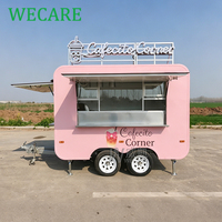 Wecare - Food Truck Mobile Entièrement Équipé pour Café, Popcorn, Glaces, Desserts, Pizza - Remorque de Restauration