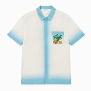 Camicia da Baseball da Uomo con Stampa 3D Tropicale, Asciugatura Rapida, in Poliestere, Colletto Camp, Manica Corta, Abbottonata, Casual Estiva - Product Image 2