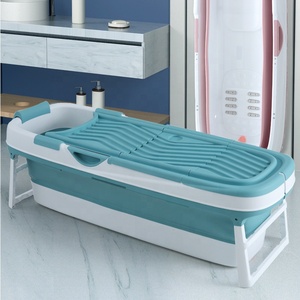 <span class=keywords><strong>Grande</strong></span> <span class=keywords><strong>baignoire</strong></span> <span class=keywords><strong>pliable</strong></span> pour <span class=keywords><strong>adulte</strong></span> de 158 cm avec couvercle, en plastique, portable, avec support mobile, emballée en carton - Product Image 3