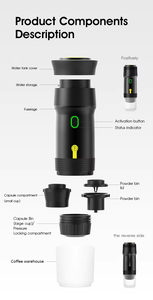 Machine à expresso portable électrique USB 3-en-1 en plastique de haute qualité GIET, entièrement automatique, pour capsules de café - Product Image 5