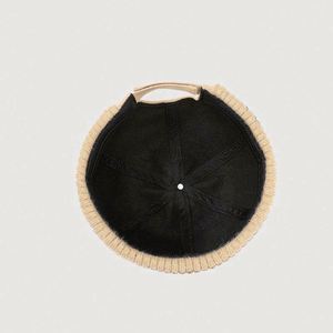 Chapeau Docker tricoté rayé style japonais vintage, automne-hiver, pour femmes et hommes, chapeau docker décontracté, casquette de baseball pour sports de plein air - Product Image 4