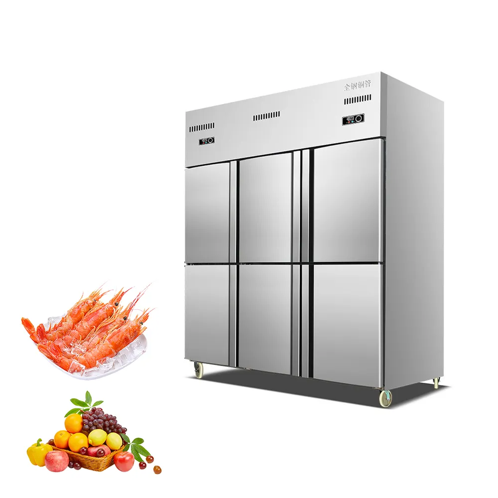 Freezer Stainless Steel Freezer kapasitas besar komersial freezer vertikal