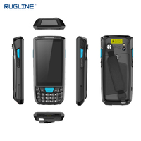 Rugline PDA Industrial Portátil con Sistema Operativo Android 13, 4G+64G, Escáner de Códigos de Barras 1D y 2D, NFC, RFID, Comunicación Wi-Fi para Escaneo de Pasaportes