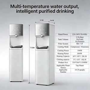 Distributeur d'eau froide instantanée sur pied OEM avec purificateur vertical et filtre UF – Obtenez de l'eau chaude, froide et tiède. Profitez d'accès instantané - Product Image 4