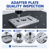 Plaque adaptatrice en aluminium usinée CNC de précision sur mesure pour la connexion d'interface de montage d'équipement et l'assemblage automatisé
