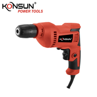 Perceuse électrique compacte KONSUN 300W, mandrin sans clé 10 mm, vitesse variable, perceuse filaire pour le bois et le métal, outils électriques professionnels pour le bricolage