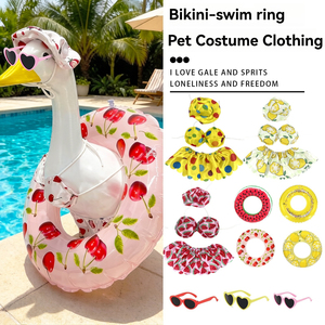 Ropa duradera para patos de jardín, impermeable, con diseño de bikini, fantasmas y frutas, personalizable para patos de 23 pulgadas, para jardín y patio. - Product Image 2
