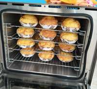 Four à convection électrique commercial 2,6 kW, 4 niveaux, compact, pour boulangerie, café, restaurant, cuisine