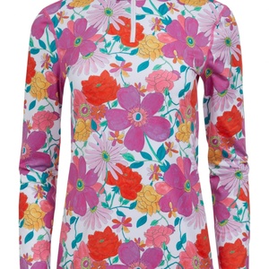 Custom Logo Digital Printing Long Sleeve Half Zip up Yoga <b>Workout</b> Hoodie <b>Jacket</b> With Thumb Holes Women - Product Image 5