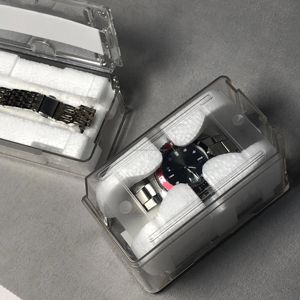 Boîte à montres en acrylique transparent en gros avec insert en mousse de protection, directement de l'usine. Boîte à montres en acrylique transparent avec doublure en mousse - Product Image 2