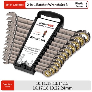 Juego de Llaves de Trinquete Reversibles DISEN de 6 Piezas, Métricas de 8-19 mm, 72 Dientes, Acero CR-V, Niquelado, con Soporte Organizador de Diseño de Manivela - Product Image 6
