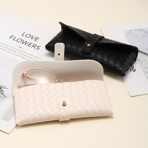 Custodia per occhiali da sole portatile con portaocchiali in pelle con griglia, custodia per occhiali e borse - Product Image 1