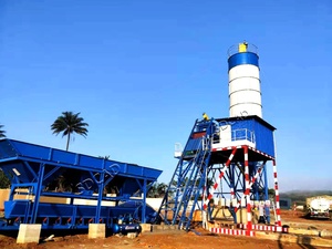 Planta Mezcladora de Concreto Estacionaria, Suministro Directo, Elevador de Cangilones para Fábrica de Bloques Prefabricados y Pavimentación, Capacidad de 60-90m3/h - Product Image 1