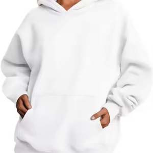 Sweat à capuche imprimé surdimensionné à épaules dénudées pour femme, pull à cordon pour femme - Product Image 1