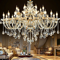 Lustre LED à grandes ailes personnalisé DUOMEIJU, luminaire suspendu en cristal soufflé à la main, doré, hauteur réglable, décoration pour hôtel et maison