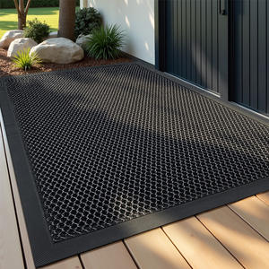 Tapis de porte d'entrée de villa rectangulaire antidérapant, tapis de sol intérieur à boucles élastiques pour entrée, usage quotidien, résistant aux taches, anti-salissures - Product Image 2