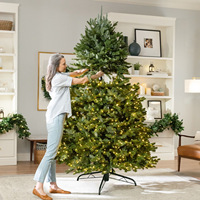 Nouveaux ornements de sapin de Noël en pin de haute qualité, grand modèle, avec 500 à 1000 lumières LED, décoration écologique pour intérieur, à poser au sol