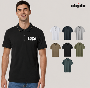 T-shirt <span class=keywords><strong>de</strong></span> travail pour homme, respirant, en tricot uni, à manches courtes, en coton peigné, couleur unie, personnalisable, publicitaire, uniforme <span class=keywords><strong>de</strong></span> travail, polo <span class=keywords><strong>de</strong></span> bureau - Product Image 1