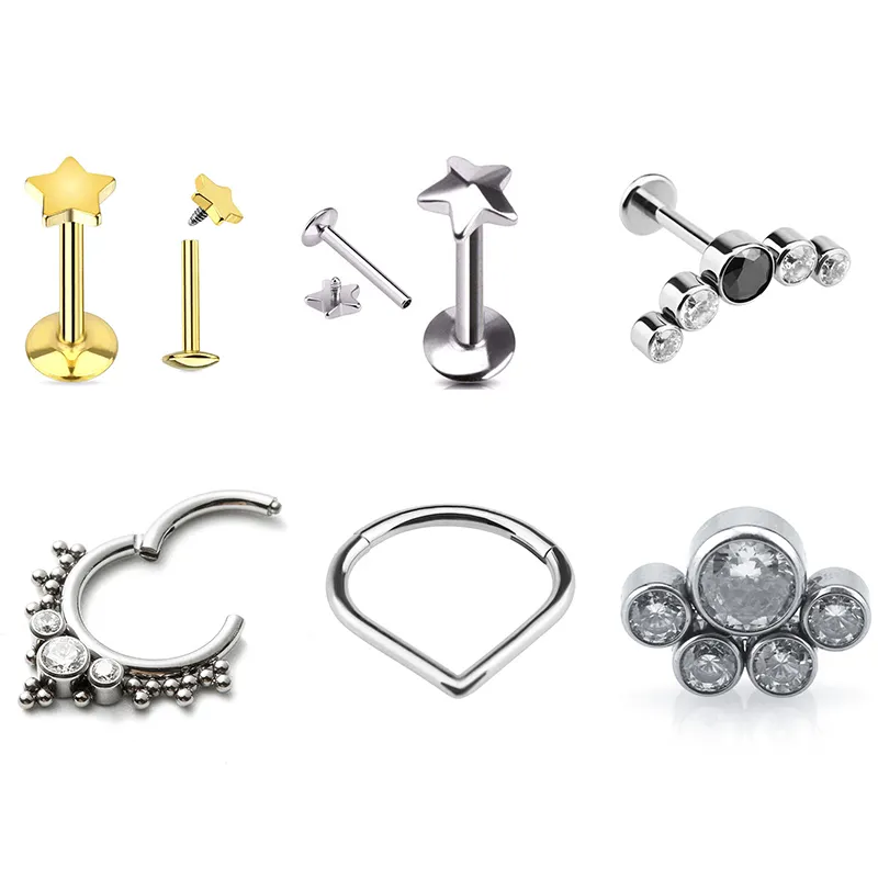 Bijoux de Piercing Labret de haute qualité, ensemble de Piercing à lèvres tendance Unique Cool pour garçon