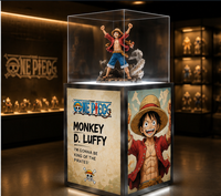 Maßgefertigte Acryl-Vitrine mit LED-Hintergrundbeleuchtung für Prototypen, Muster, Figuren, Spielzeug, Sammlerstücke, Ausstellungsstand-Präsentation