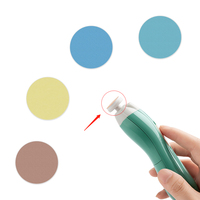 Disque de ponçage pour coupe-ongles électrique, lime à pied, éponge, tampon, 80 grains bleu, mousse remplaçable, disque en papier de sable rond, pour coupe-ongles électrique