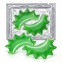 Masque pour les yeux en hydrogel vert, collagène hydrolysé, extrait de Centella Asiatica, hyaluronate de sodium - raffermissant, hydratant, éclaircissant pour les yeux