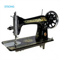 Machine à coudre domestique à lit plat JUKKY JA2-1, état neuf, mécanisme d'alimentation manuel pour usage domestique et cuir, avec valise en bois