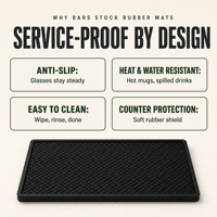 Tapis de bar en caoutchouc personnalisé, antidérapant, imperméable, résistant à la chaleur, tapis à bière, logo personnalisé OEM pour bar, pub, restaurant