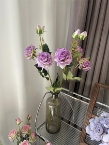 Buona qualità fiore finto <span class=keywords><strong>giardino</strong></span> rosa rosa rosa rosa rosa fiore artificiale per decorazione festa di nozze - Product Image 5