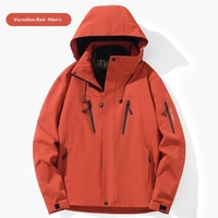 Veste bomber 3-en-1 pour homme et femme, automne/hiver, ensemble deux pièces, amovible, rembourrée en duvet épais, doublée de polaire