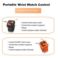 Tableau de score de tennis LED portable rechargeable, affichage numérique du score des matchs de padel avec télécommande et contrôle par montre-bracelet