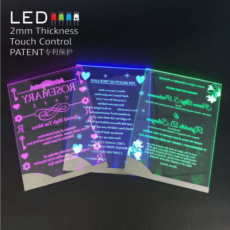 1 новая роскошная светодиодная пригласительная открытка, акриловые свадебные открытки с индивидуальным дизайном и коробкой, конверт с лазерной резкой, свадебная пригласительная открытка