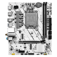 Carte mère JGINYUE H610M-D PLUS WIFI LGA1700 Intel H610 DDR4 3200MHz 6 Phases 2x M.2 NVMe Intégré 9560 WiFi M-ATX pour PC de bureau