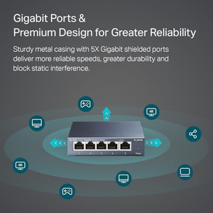 Switch de bureau TP-Link 5 ports 10/100/1000 Gbps TL-SG105 - Product Image 2
