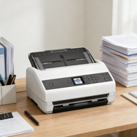 Scanner de documents couleur continu haute vitesse Epson DS-870 CIS ADF recto-verso, corps blanc, garantie 1 an, interface USB pour bureau