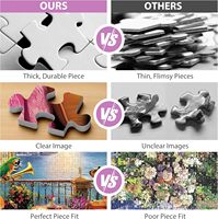 Puzzle en papier couleur 1000 pièces personnalisé, éducatif, anti-stress, motif dessin animé, boîte cadeau, jouet éducatif pour 14 ans et plus