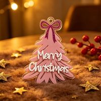 Ornement de Noël en acrylique en forme de lettre tridimensionnelle pour la décoration de Noël